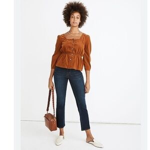 Madewell Jeans Cali Demi Boot in Larkspur Tencel Denim Edition